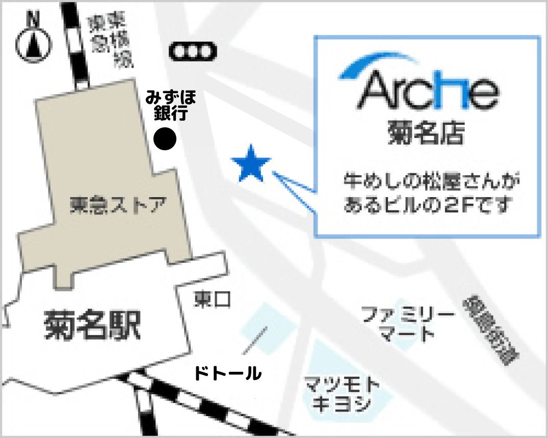 菊名店アクセスマップ